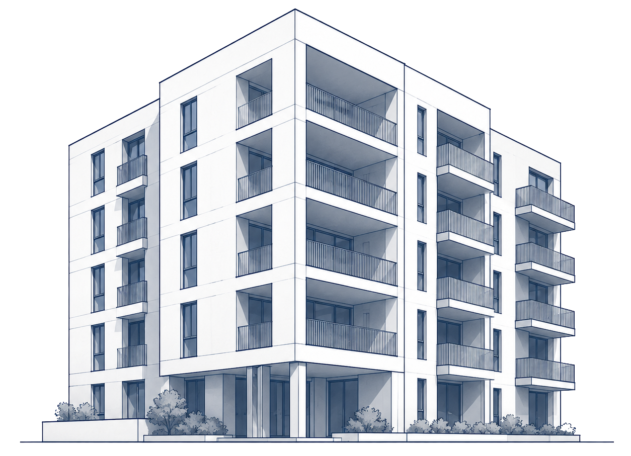 Design, supply and installation joinery KDM Menuiserie Vaucluse collective housing