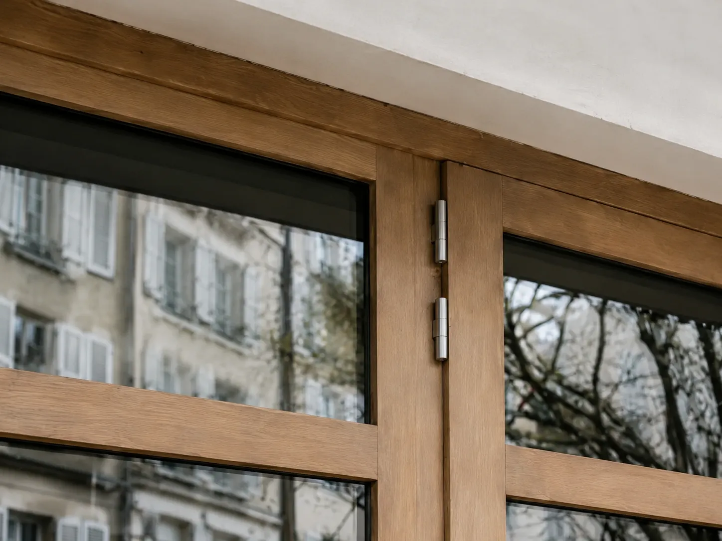 Wooden carpentry downtown café storefront listed building Vaucluse