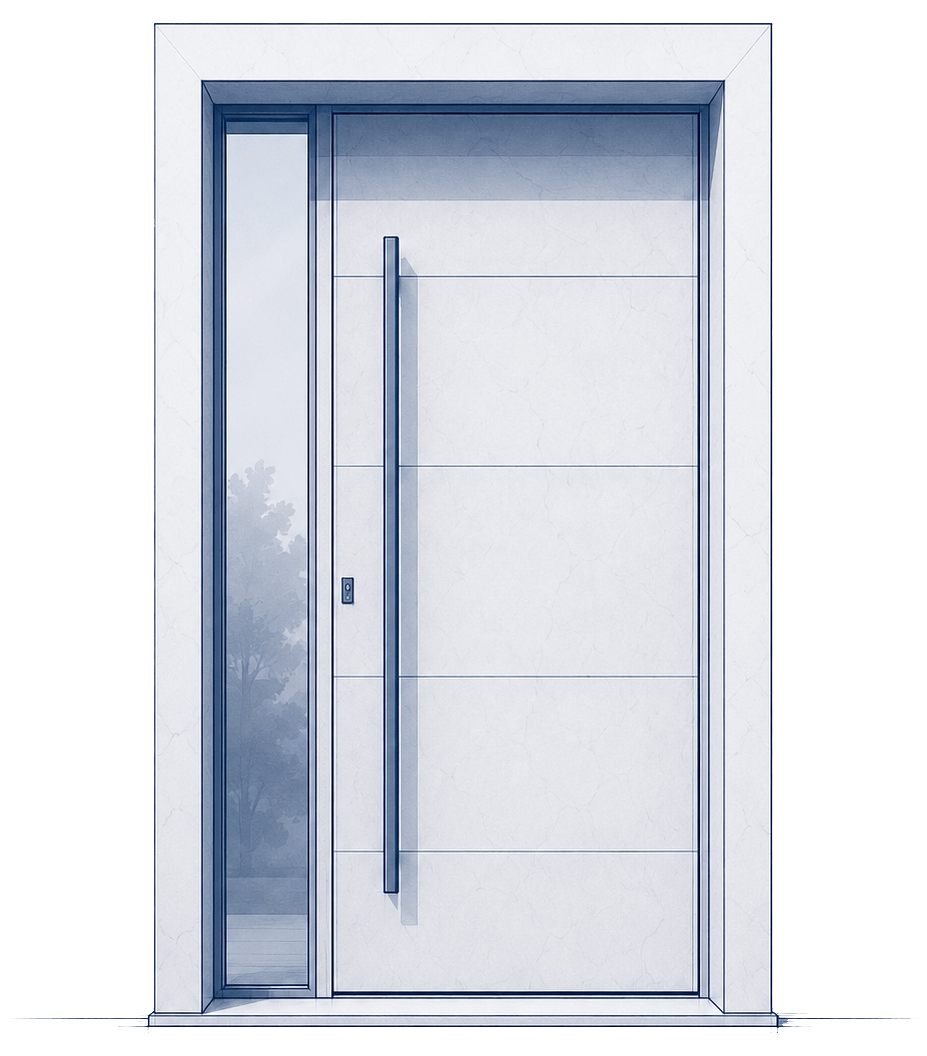 Carpenter Orange: KDM Menuiserie Business Doors