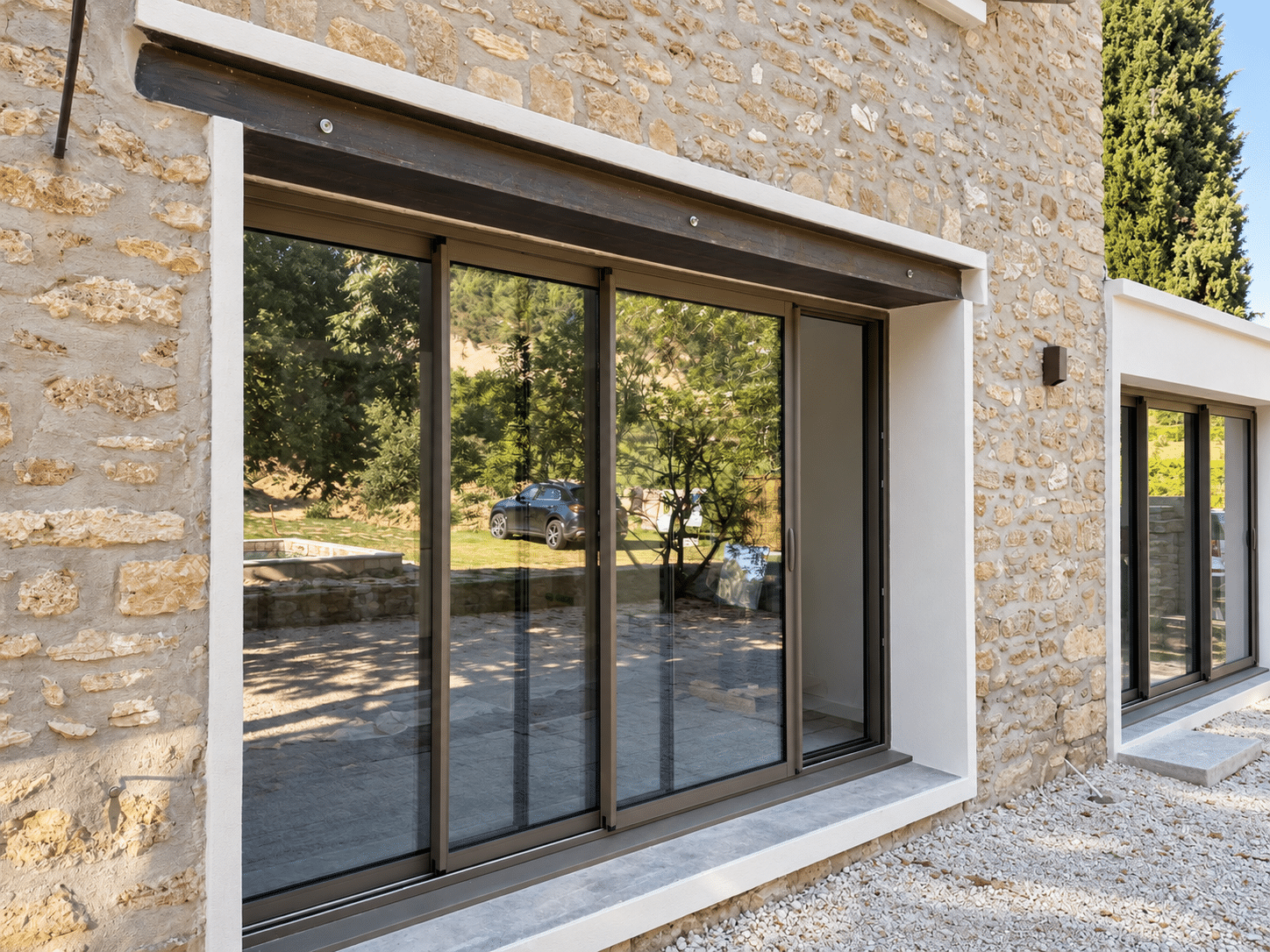 Rénovation d’un mas - Menuiseries aluminium à Vaison-la-Romaine